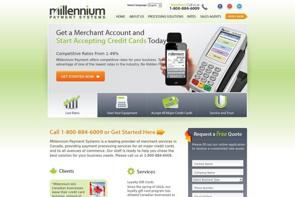 Millennium theme site design template sample