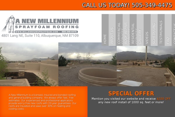 Millennium theme site design template sample