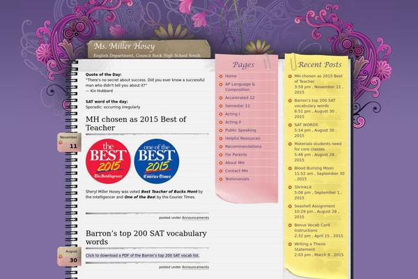 Wp-theme-notepad-chaos theme site design template sample