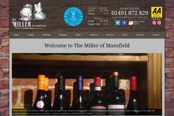 Miller theme site design template sample