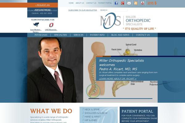 Miller theme site design template sample
