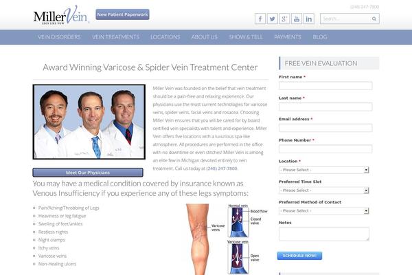 millervein.com site used Miller