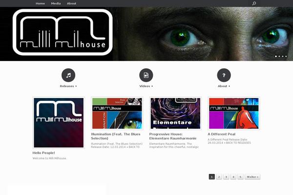 Vantage theme site design template sample