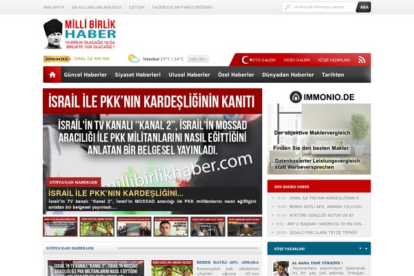 millibirlikhaber.com site used Wp Medya Haber