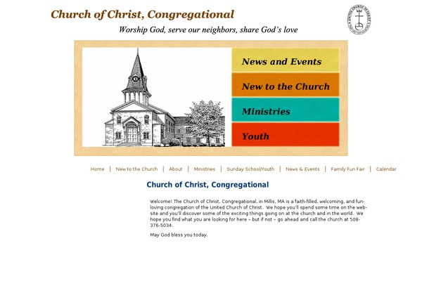 Church theme site design template sample