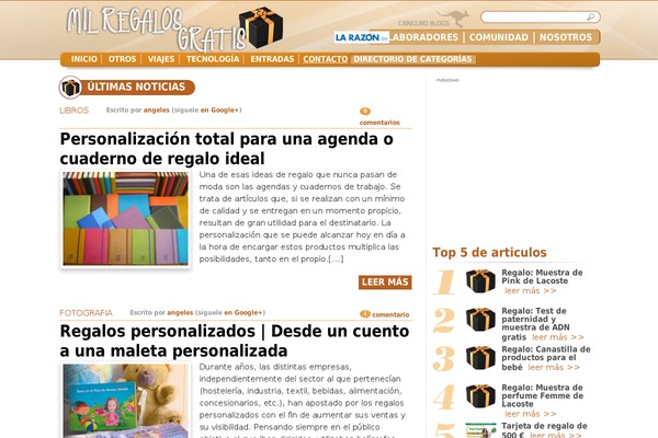 milregalosgratis.com site used Canguro