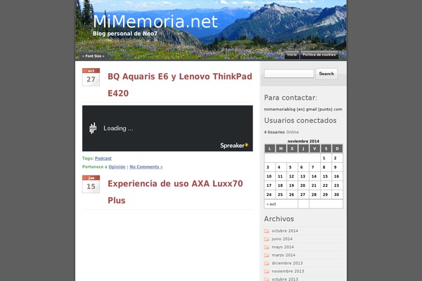 Site using Audio Player plugin
