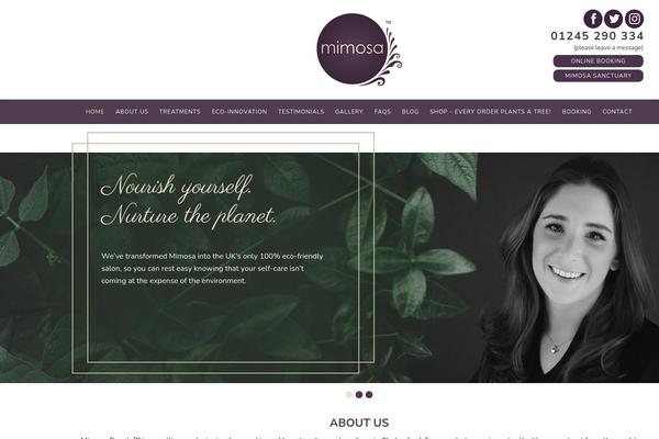 mimosabeauty.co.uk site used Mimosa