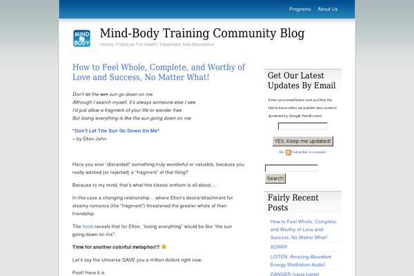 mindbodytrainingcommunity.com site used A Dream To Host