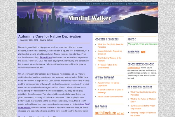 mindfulwalker.com site used Cutline-1.4-3columnright