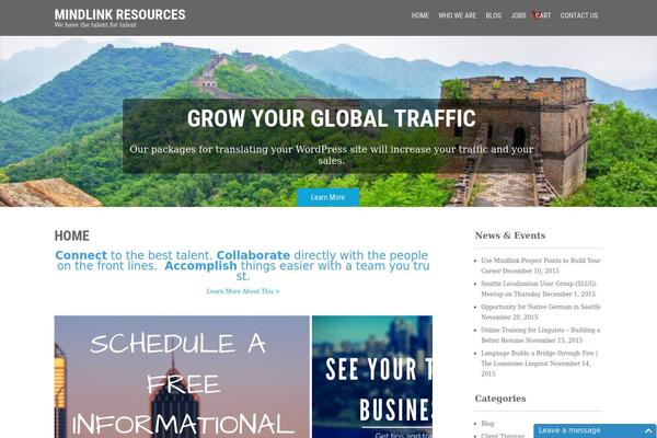 Tesseract theme site design template sample