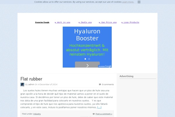Site using Implied Cookie Consent plugin