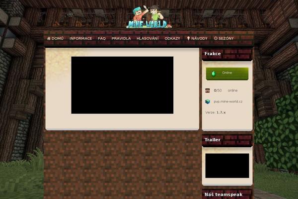 mine-world.cz site used Magicraft