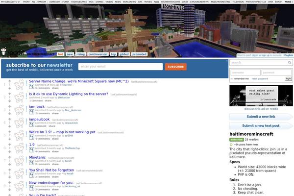 minecraftsquare.com site used Mcs