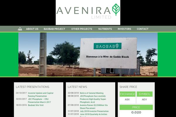 minemakers.com.au site used Avenira