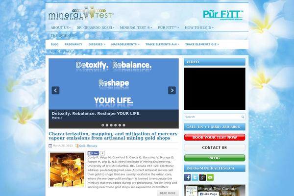 mineraltest.ca site used Healthfitness