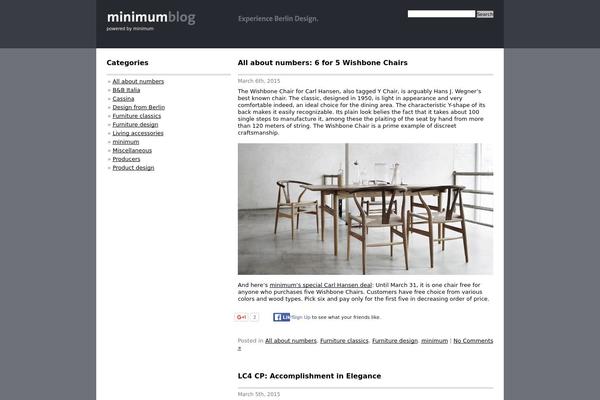 Minimum theme site design template sample