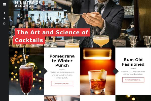 ministryofalcohol.com site used Receptar