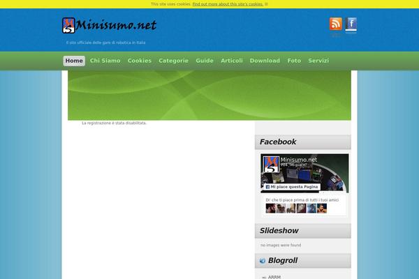 Site using Implied Cookie Consent plugin
