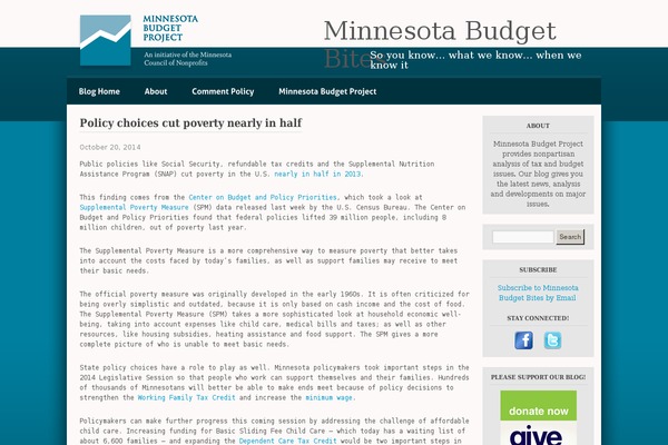 minnesotabudgetbites.org site used Mcn