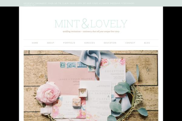 mintandlovely.com site used Rowan-theme