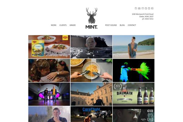 Mint theme site design template sample