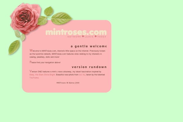 mintroses.com site used ShinRa of the Sun
