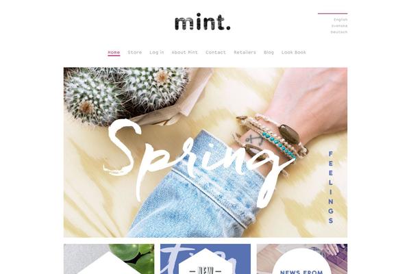 Mint theme site design template sample