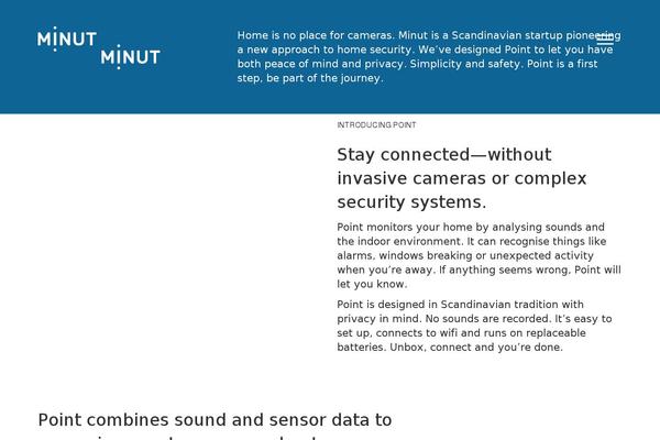 minut.com site used Minut-theme