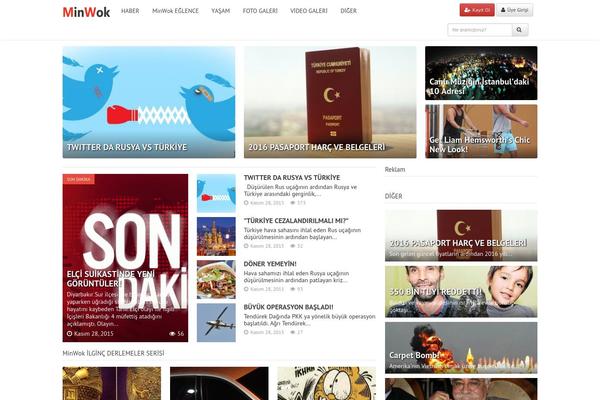 iMagazine theme site design template sample