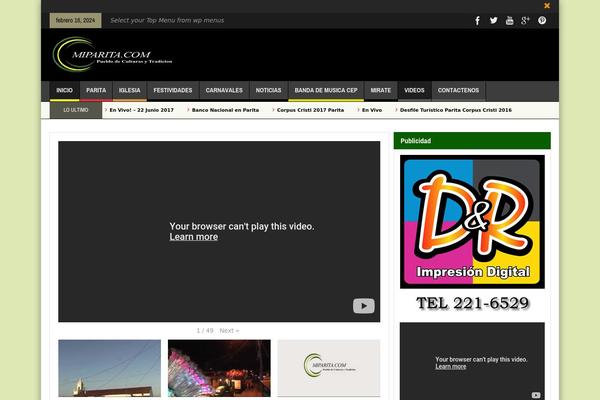 Site using Modus YouTube Channel plugin