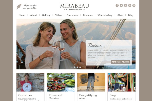 mirabeauwine.com site used Mirabeau