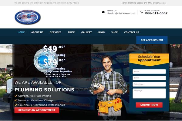Plumbing theme site design template sample