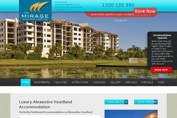 Mirage theme site design template sample