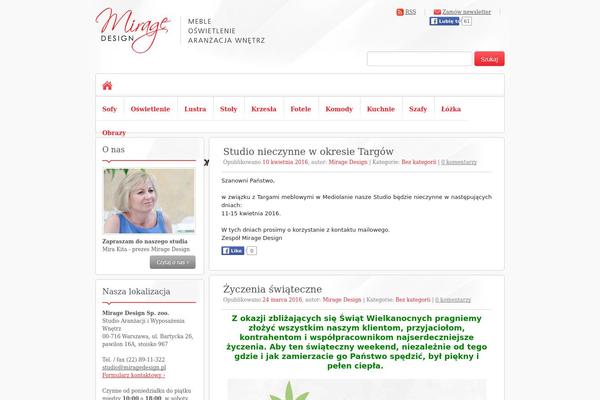 Mirage theme site design template sample