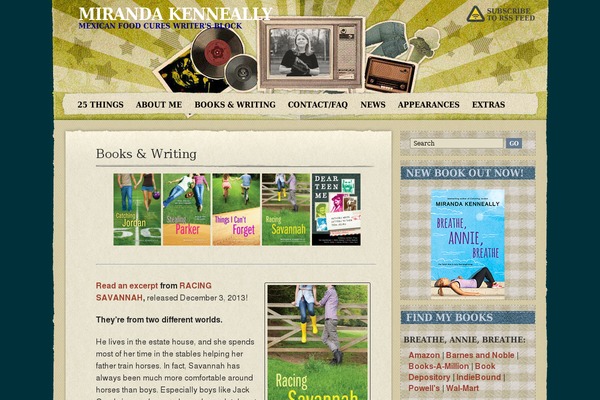 mirandakenneally.com site used Retromania.1.3