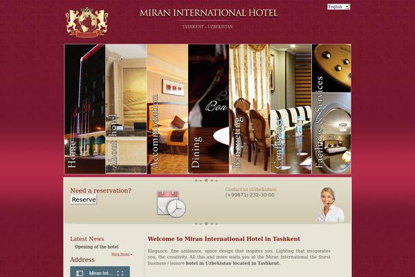 Hospitality theme site design template sample