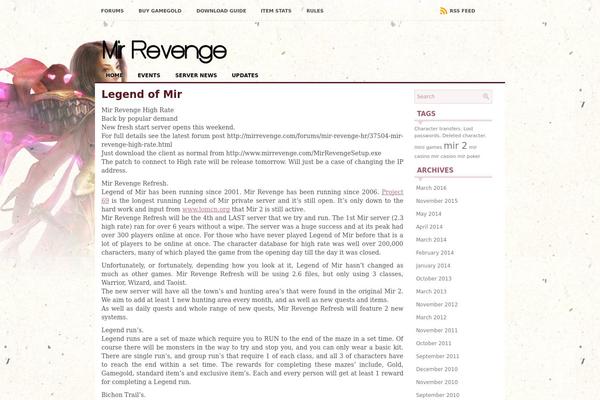 mirrevenge.com site used Animes