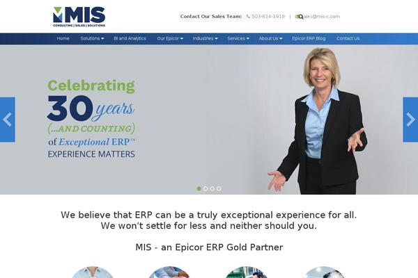 Mis theme site design template sample