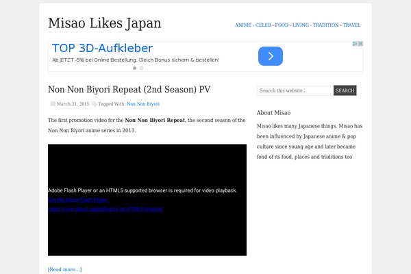 Prose theme site design template sample