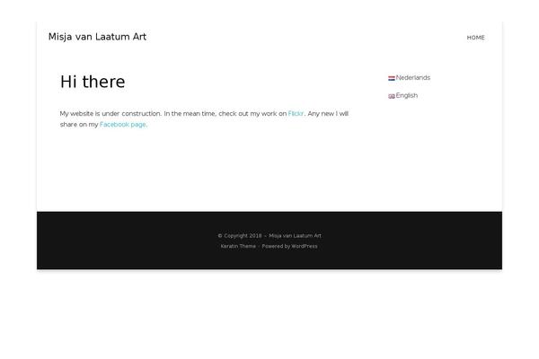 Keratin theme site design template sample