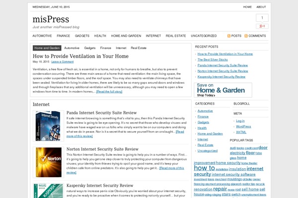 News theme site design template sample
