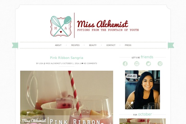 Sugar and Spice theme site design template sample