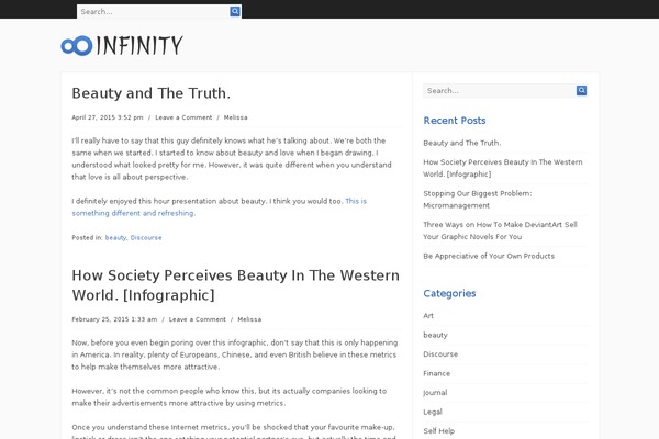 Infinity theme site design template sample