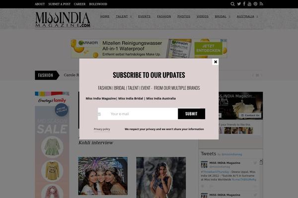 Magazine theme site design template sample