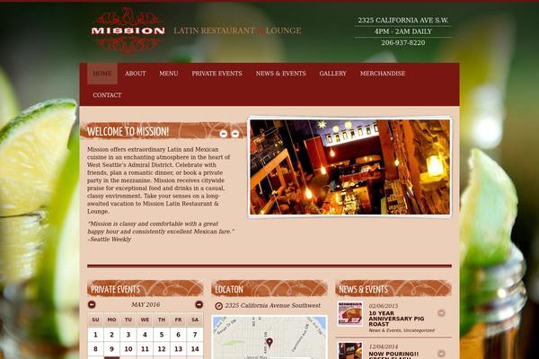 Diner theme site design template sample