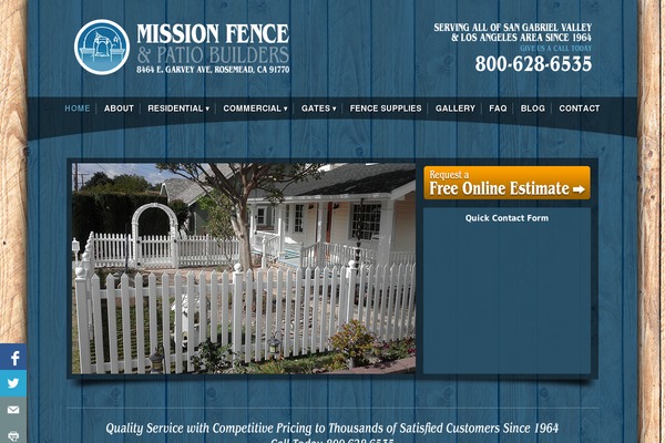 missionfence.com site used Custom Theme