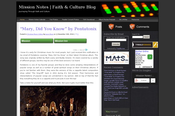 missionnotes.com site used Modmat
