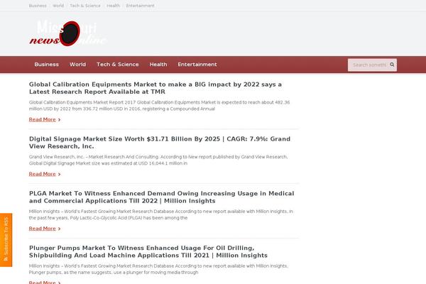 Gadgetine theme site design template sample