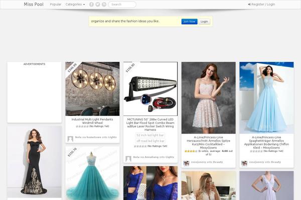 Pinclone theme site design template sample